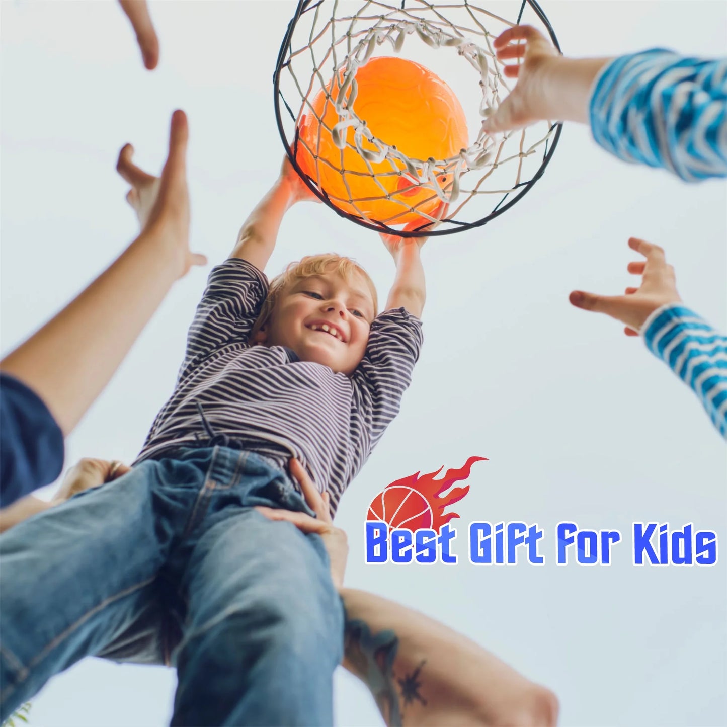 Portable Basketball Hoop Outdoor, 33In Basketball Goals 5-7Ft Height Adjustable PVC Basketball Hoop Goals for Basketball Court Kids Toddlers Play Outdoor